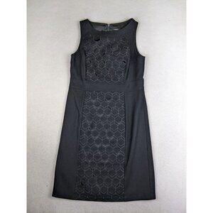 Ann Taylor Women's Dress Size 6 Black Wool Blend Sheath